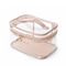 Logo Custom Pink Clear Handle lava la borsa cosmetica del PVC