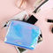 L'unità di elaborazione Zippered portatile riveste di pelle la borsa cosmetica olografica