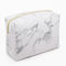Borsa cosmetica di cuoio di marmo bianca di Brushe di trucco dell'unità di elaborazione di promozione degli spazii in bianco della borsa