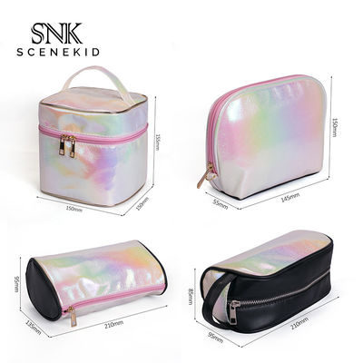 Borsa cosmetica dell'articolo da toeletta del cilindro del secchio di trucco del barilotto rotondo della borsa impermeabile